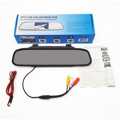品質  4.3inch HD 16:9 Dual RCA Video Inputs PAL/NTSC LCD Rear View Mirror 工場