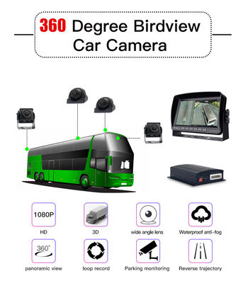 1080P AHD 360度 パノラマリバースカメラ 鳥視システム 防水車DVR録画 ハインダイトラック,バス,RVの駐車補助