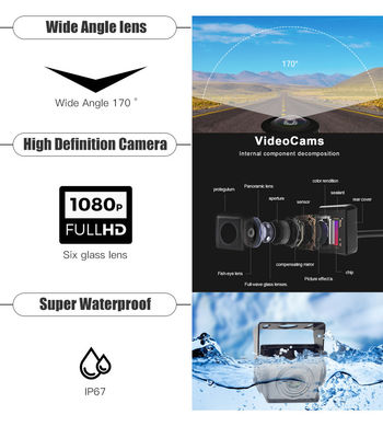 トラックナビゲーションシステム 統合360°カメラ,AHD 1080P,盲点監視