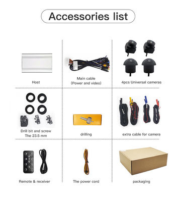 High-Performance 360° Car Surround View Kit with Sony AHD Cameras for Precise Parking Control