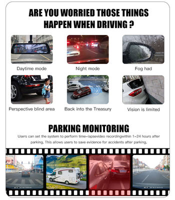 運転と駐車を安全にするために,先進的な駐車アシストと全車両カバーを備えた全景バスカメラシステム