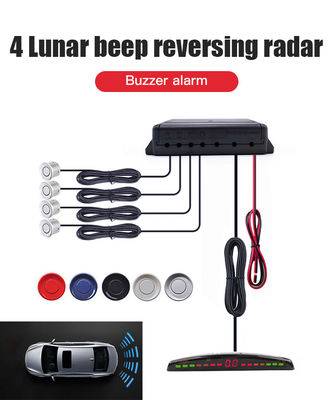 ユニバーサル 4センサ 防水カーパーキングレーダー LED ディスタンスディスプレイ付き バックセンサ パーキングアシストシステム