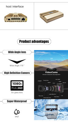 7 Inch AHD Quad View Camera System with Monitor for Bus Truck | Vehicle Surveillance Backup Camera System