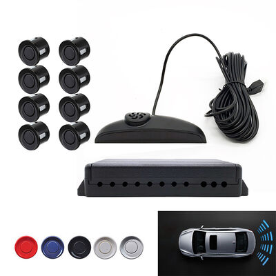 8-Sensor Vehicle Radar Parking System with Distance Display and Audio Alert for Truck and Van