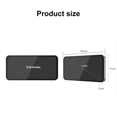 6.25-Inch HD Electronic Rearview Mirror System with Night Vision, Left and Right Cameras, Blind Spot Assist and DVR Recording
