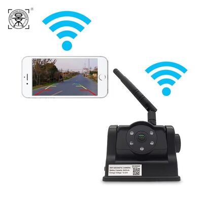 トラック・RV車用、140°調整可能広角、720P HD解像度、IP67防水防塵対応 ワイヤレスWiFiバックカメラ