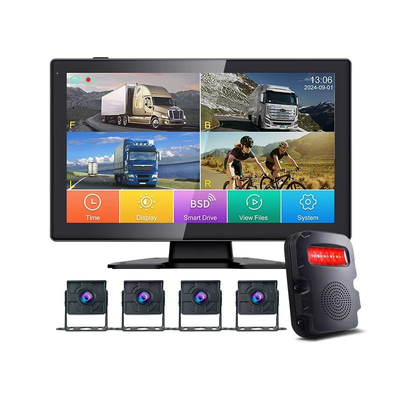 10インチ4CH IPS スプリットスクリーン MDVRモニター 防水バックアップカメラ ダッシュカメラ 半トラックバス車隊監視のための逆転補助