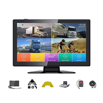 10インチ4CH IPS スプリットスクリーン MDVRモニター 防水バックアップカメラ ダッシュカメラ 半トラックバス車隊監視のための逆転補助