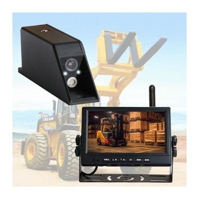 Linde Toyota Hyster Yale フォークリフト用 ワイヤレスフォークリフトカメラ監視システム 7インチIPSモニター 充電式バックアップカメラ